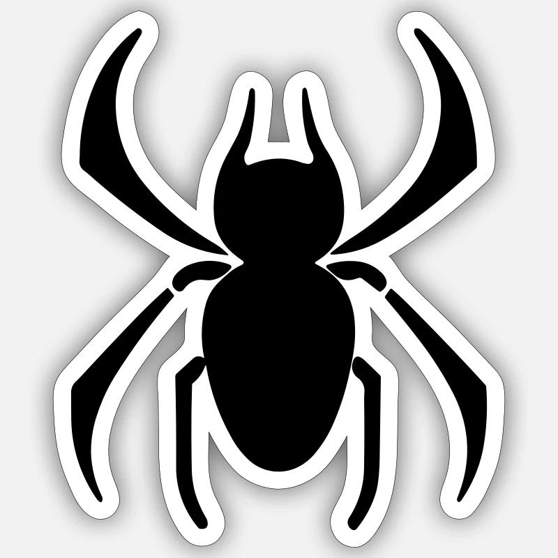 araignée - Sticker taille S (10 x 10 cm) - blanc mat