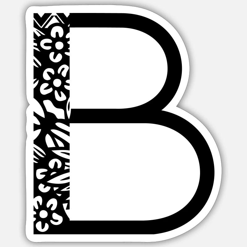 Buchstabe B Sticker Größe S (10 x 10 cm)