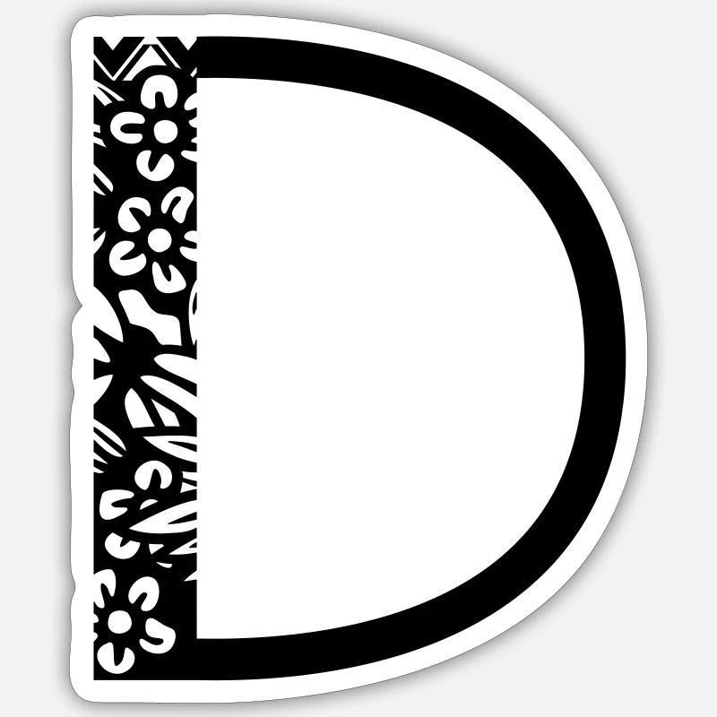 Buchstabe D Sticker Größe S (10 x 10 cm)