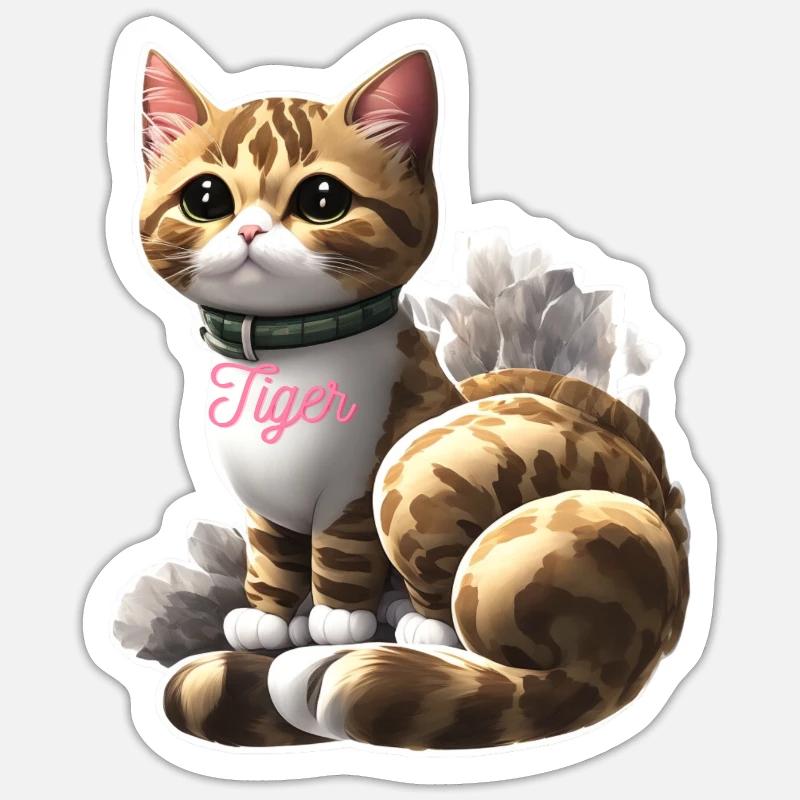 Purring wisdom - Sticker size S (10 x 10 cm) - white matte