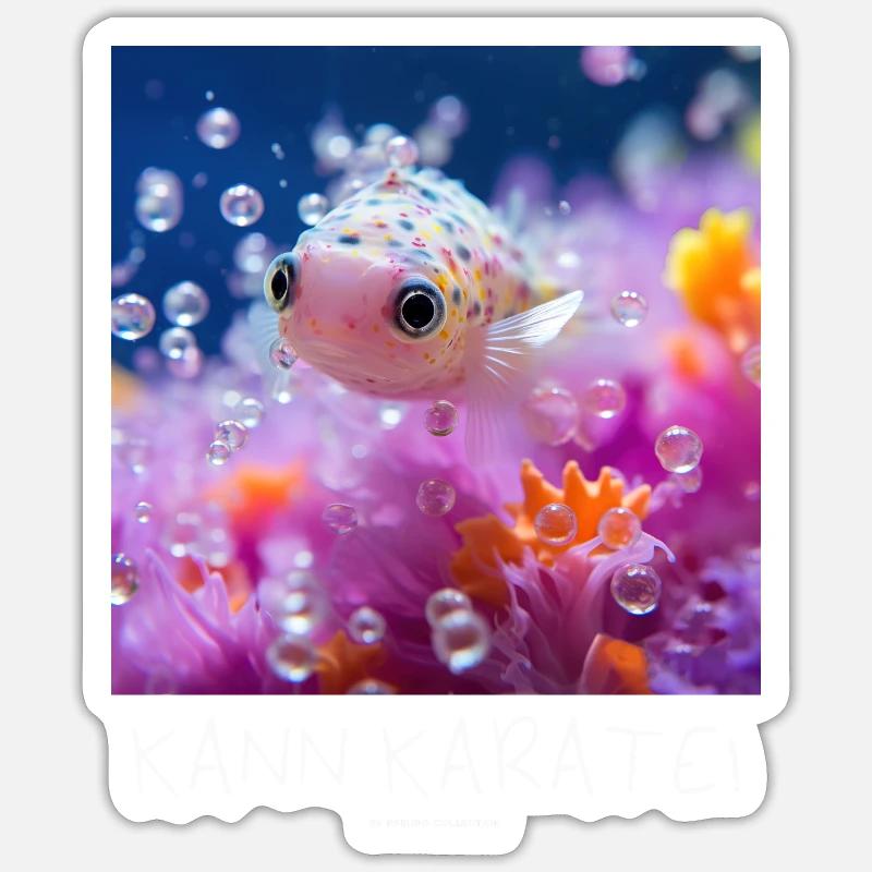 Karatefisch Sticker Größe S (10 x 10 cm)