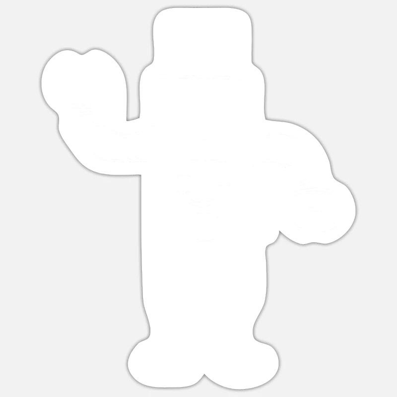 USB Roboter digital - Sticker Größe S (10 x 10 cm) - Mattweiß