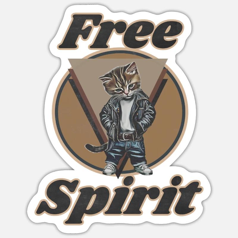 libre: Comme un chat. Sticker taille S (10 x 10 cm)