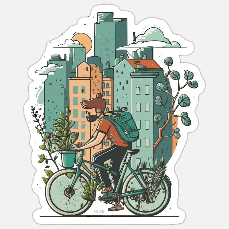City Explorer - Sticker size S (10 x 10 cm) - white matte