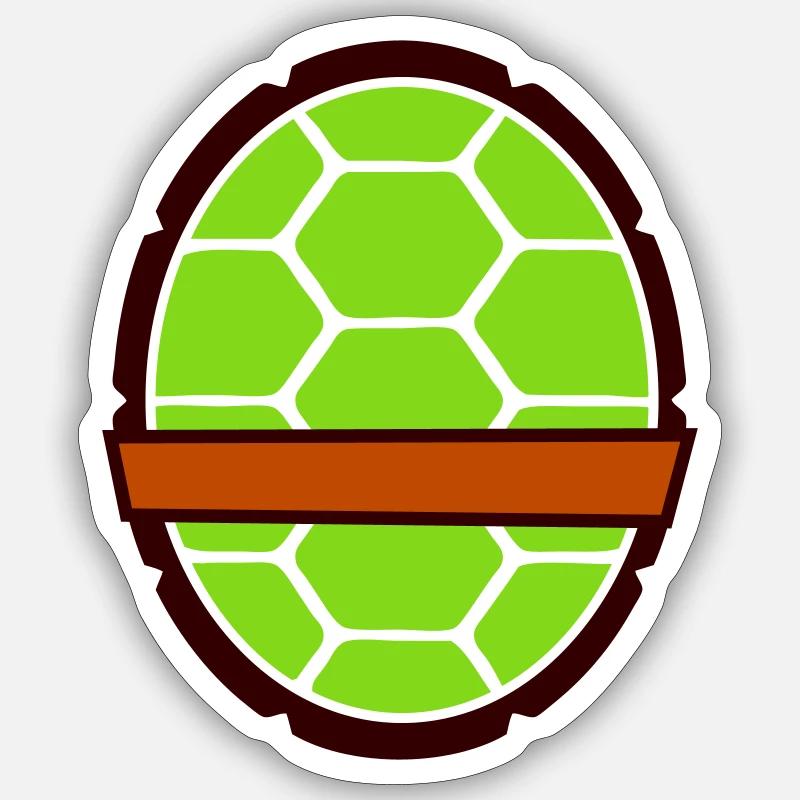 Turtle shell - Sticker size S (10 x 10 cm) - white matte