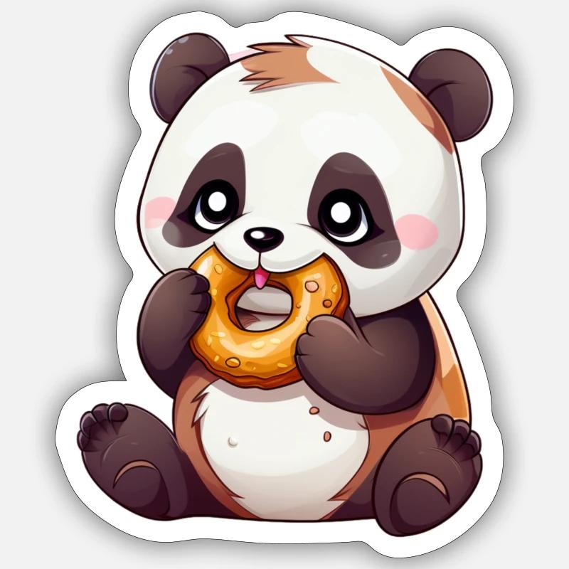 Panda Comic Design Sticker Größe S (10 x 10 cm)
