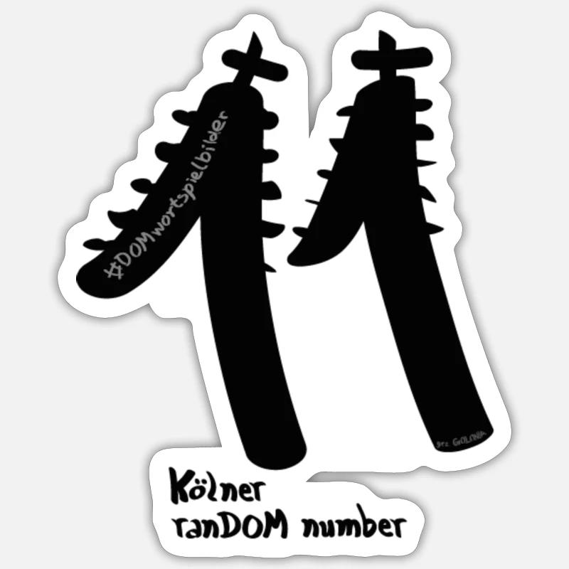 Kölner ranDOMnumber (seit 2001) Sticker Größe S (10 x 10 cm)