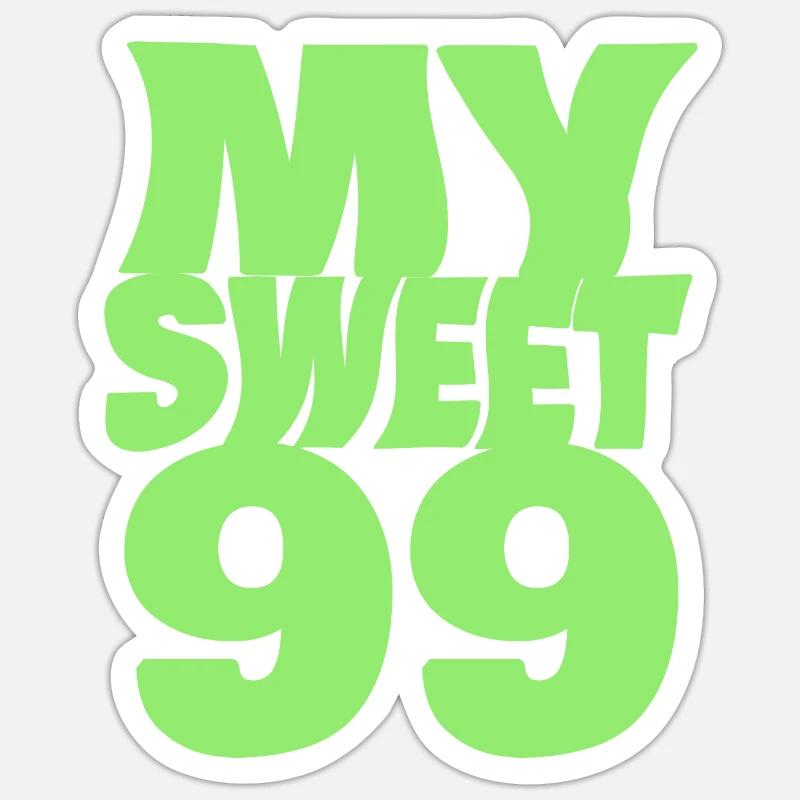 Doux 99 - Sticker taille S (10 x 10 cm) - blanc mat