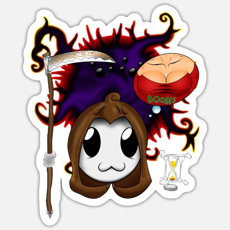 Vier Reiter der Apokalypse: Tod - Sticker Größe S (10 x 10 cm) - Mattweiß