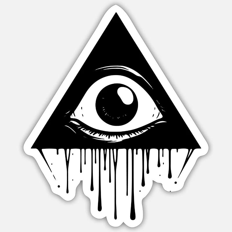 Triangle de tristesse (NO2) - Sticker taille S (10 x 10 cm) - blanc mat