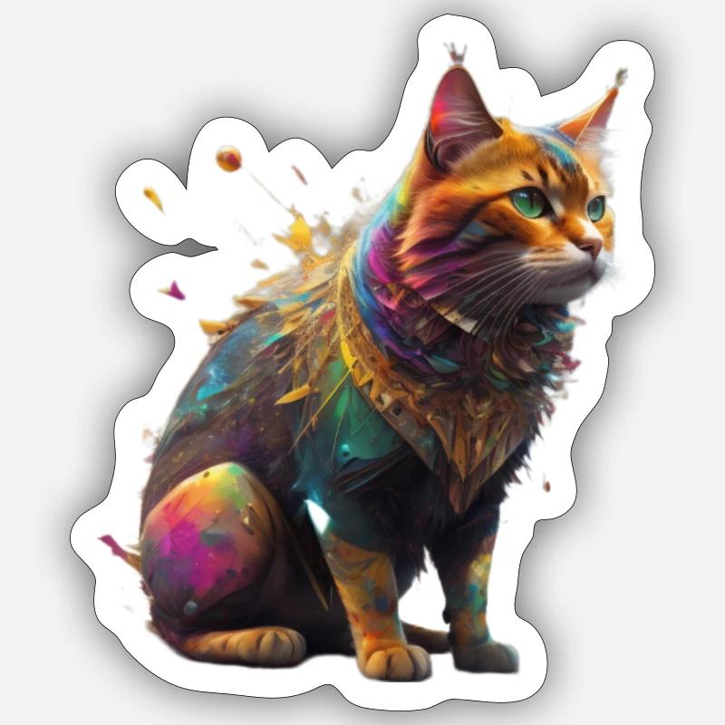Cat love Sticker size S (10 x 10 cm)