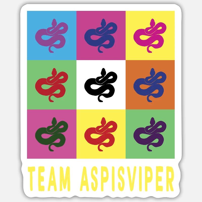 L'équipe Aspisviper - Sticker taille S (10 x 10 cm) - blanc mat
