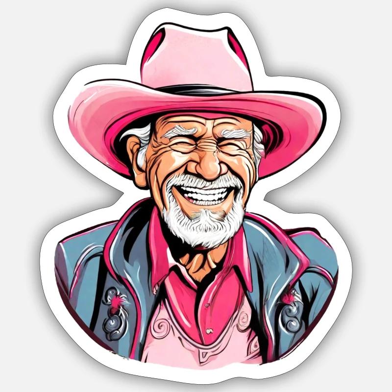 With this hat he has a good laugh Sticker size S (10 x 10 cm)