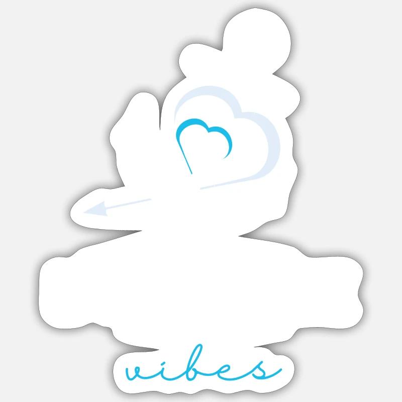Bodensee Vibes - White Blue - Sticker Größe S (10 x 10 cm) - Mattweiß