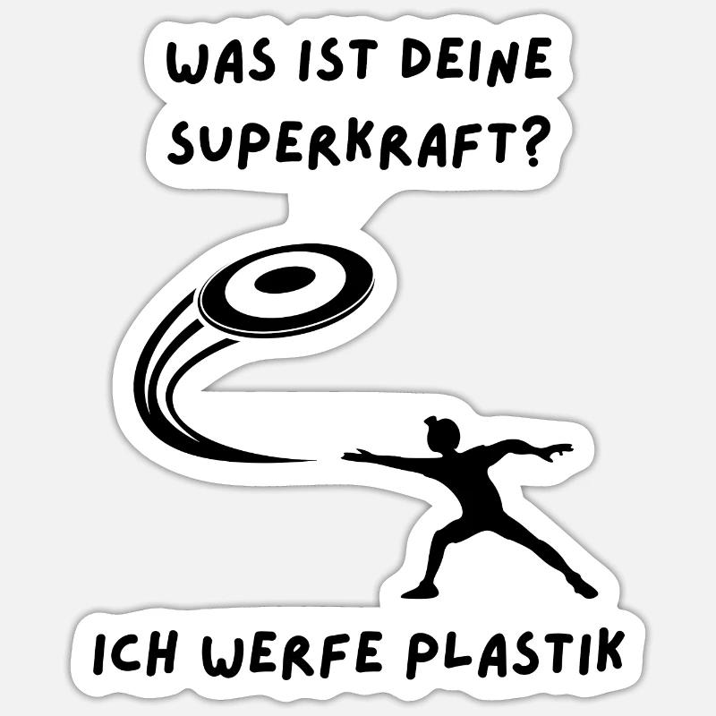 Disc Golf - Sticker Größe S (10 x 10 cm) - Mattweiß