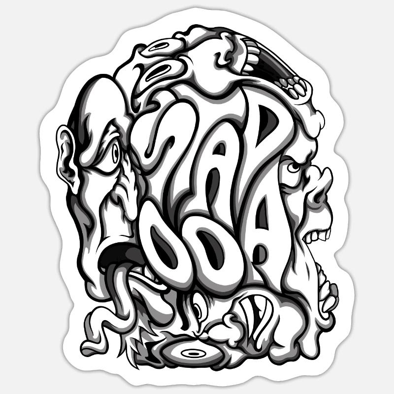 Stapooa2 - Sticker size S (10 x 10 cm) - white matte