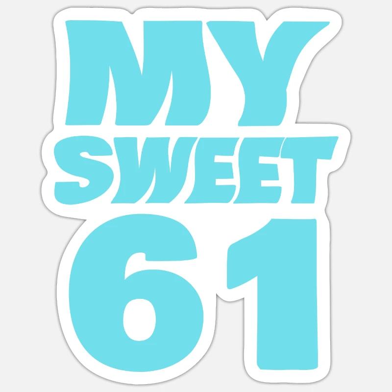 Doux 61 Sticker taille S (10 x 10 cm)