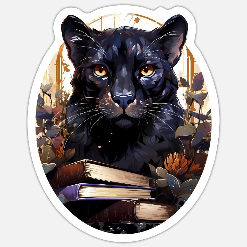 Panther - Sticker size S (10 x 10 cm) - white matte