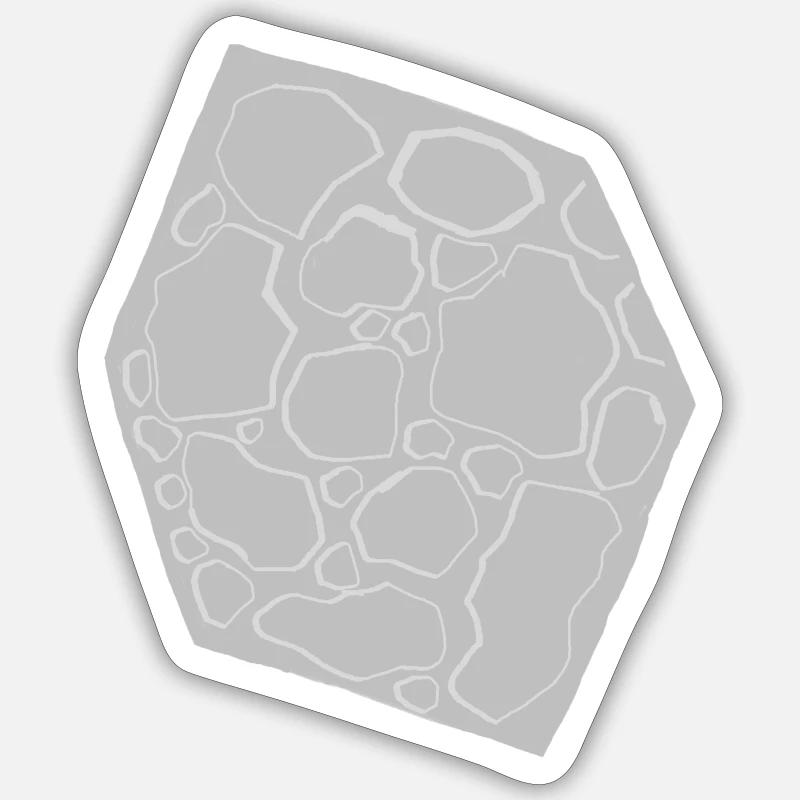 cubic moon - Sticker size S (10 x 10 cm) - white matte