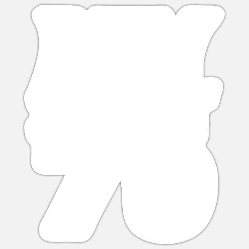 Doux 79 - Sticker taille S (10 x 10 cm) - blanc mat