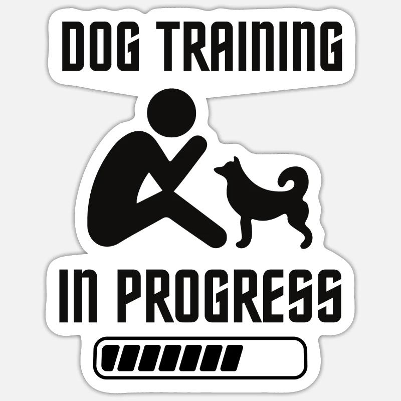 Dog training - Sticker size S (10 x 10 cm) - white matte