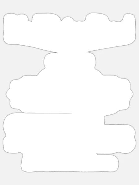 Schneeflocke - Sticker Größe S (10 x 10 cm) - Mattweiß