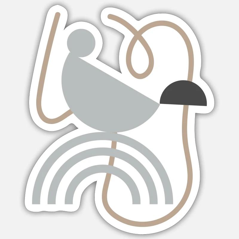 Abstract Design - Sticker size S (10 x 10 cm) - white matte