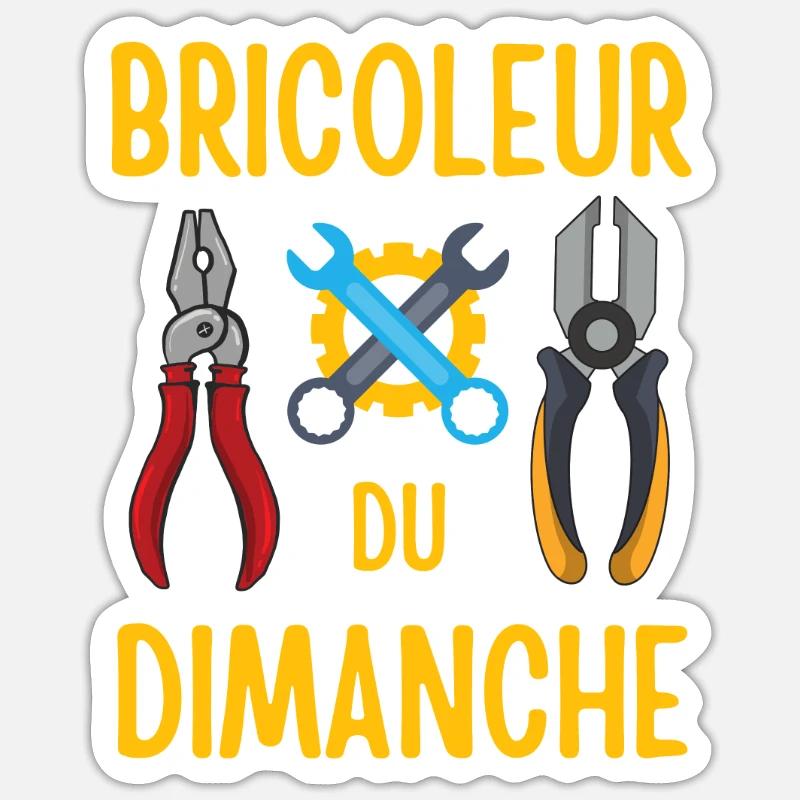 Bricoleur du dimanche 4 Sticker taille S (10 x 10 cm)