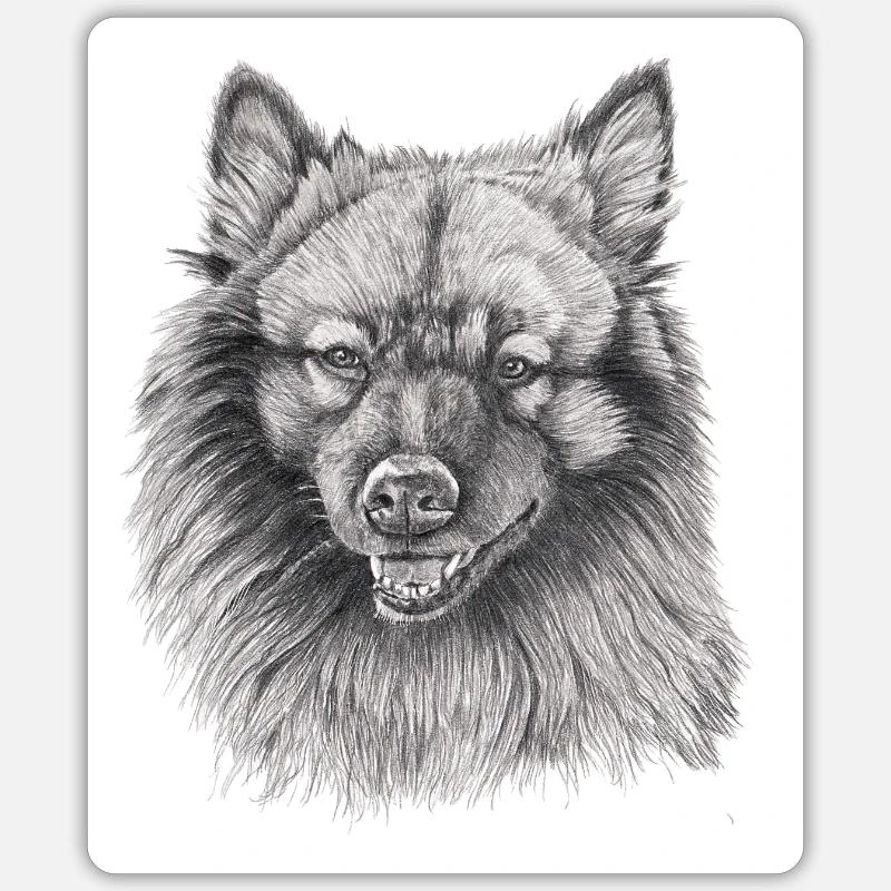 Keeshond sticker Sticker size S (10 x 10 cm)