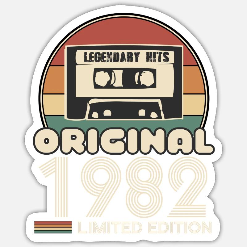 1982 - Sticker taille S (10 x 10 cm) - blanc mat