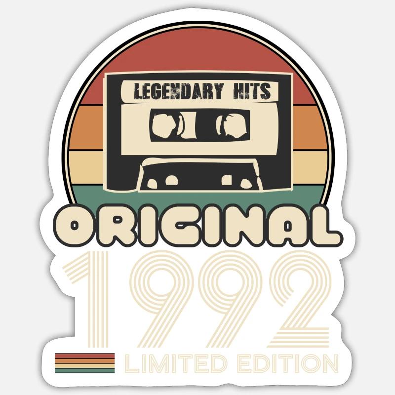 1992 - Sticker Größe S (10 x 10 cm) - Mattweiß
