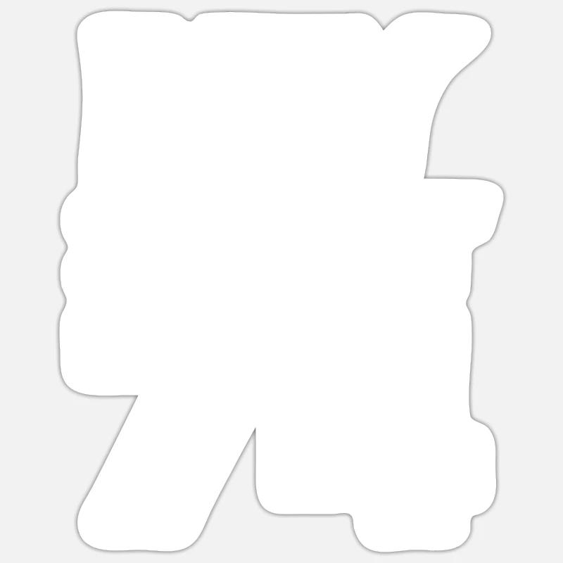 Âge 74 - Sticker taille S (10 x 10 cm) - blanc mat