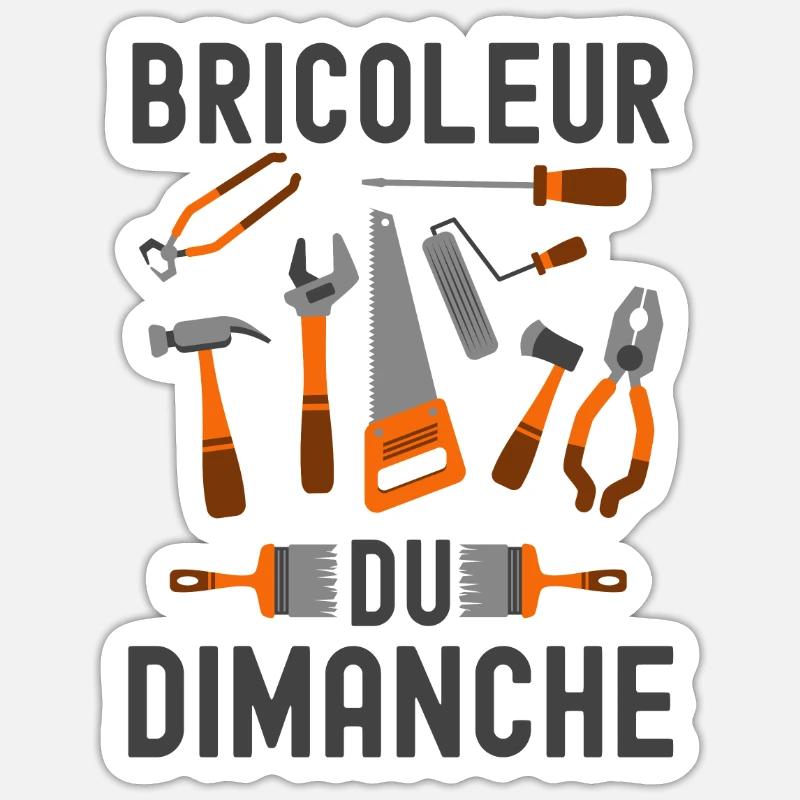 Bricoleur du dimanche Sticker taille S (10 x 10 cm)