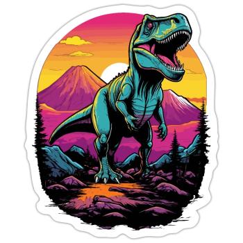 Tyrannosaurus Rex - Sticker Größe S (10 x 10 cm) - Mattweiß - Vorne