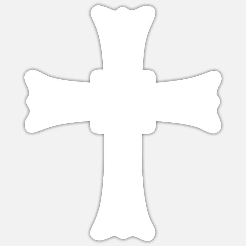 Jerusalem kreuz Jerusalemkreuz - Sticker Größe S (10 x 10 cm) - Mattweiß