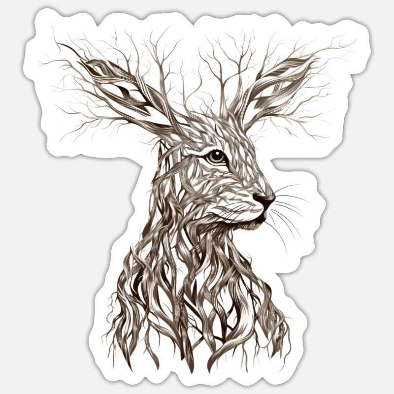 Nature's Unity Hare Collection Sticker size S (10 x 10 cm)