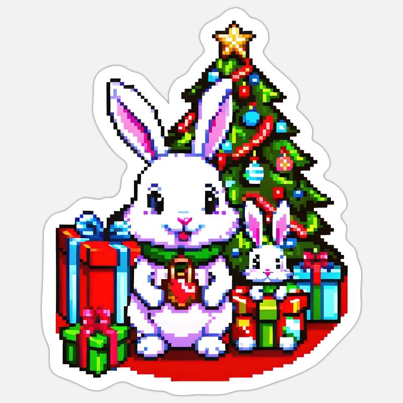 Joyeux Noel #17 - Sticker taille S (10 x 10 cm) - blanc mat