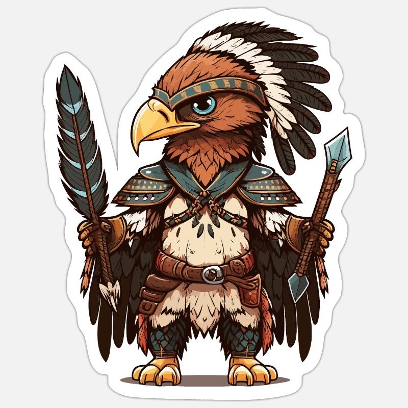 Eagle Warriors Pride - Sticker size S (10 x 10 cm) - white matte
