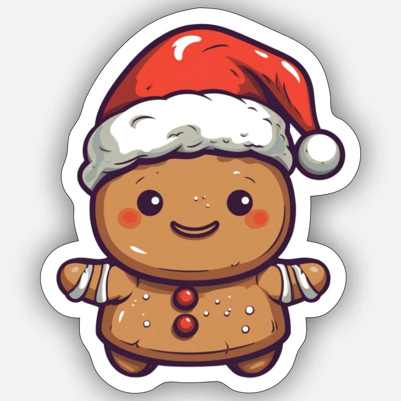 Joyeux Noël Biscuits au gingembre Sticker taille S (10 x 10 cm)