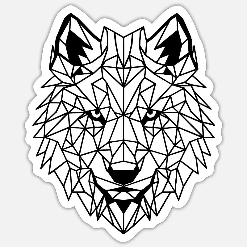 Wolf - Sticker size S (10 x 10 cm) - white matte