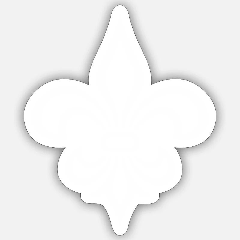 Symbole de la fleur de lys Sticker taille S (10 x 10 cm)