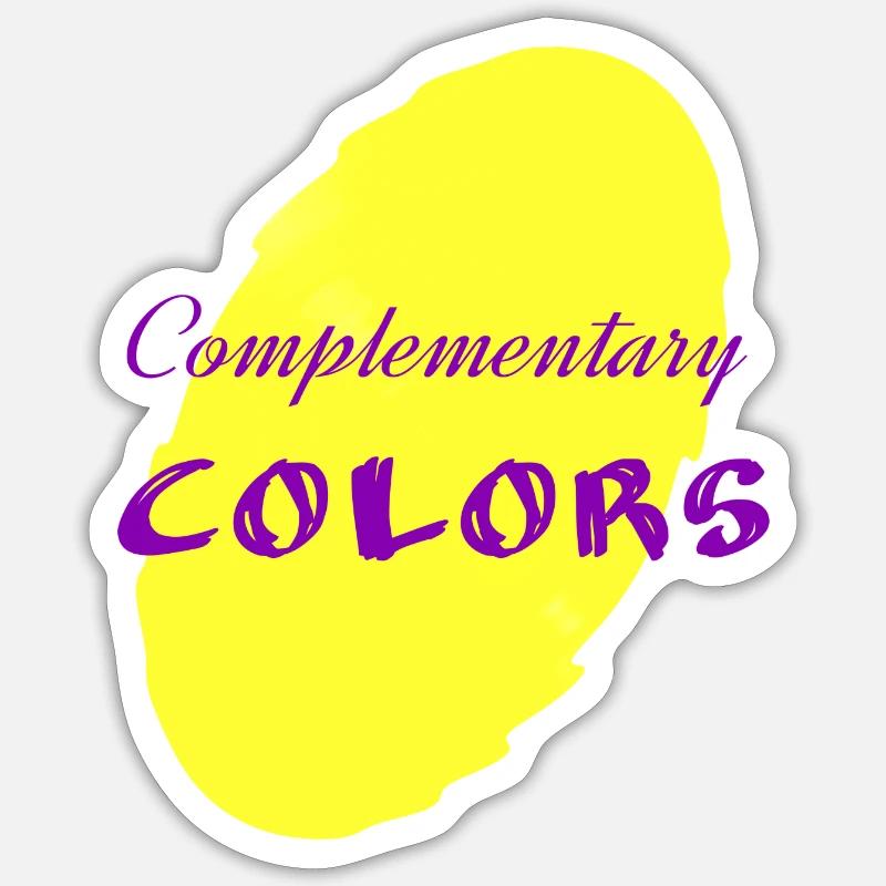 Komplementärfarben3 - Sticker Größe S (10 x 10 cm) - Mattweiß