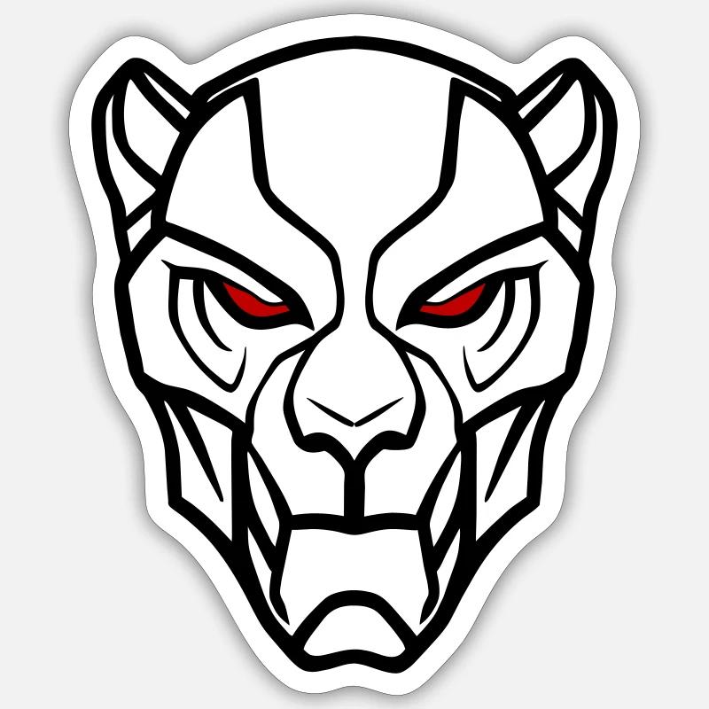 Vector Lion Head Design - Sticker size S (10 x 10 cm) - white matte