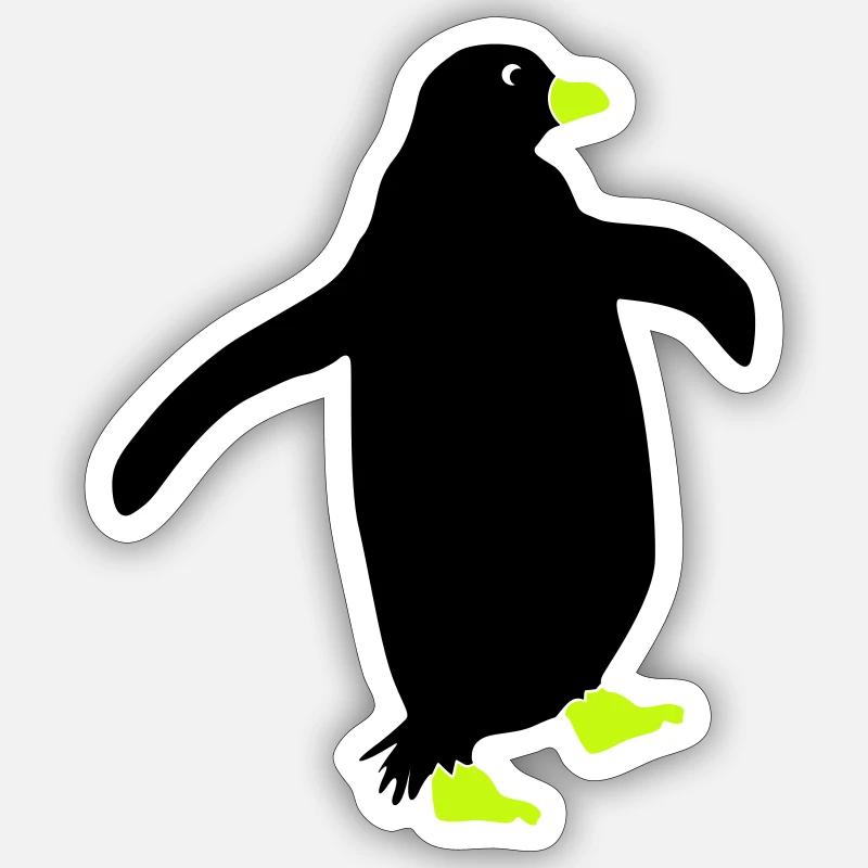 Silhouette de pingouin Sticker taille S (10 x 10 cm)