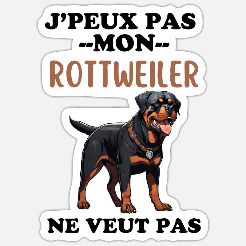 Rottweiler Sticker taille S (10 x 10 cm)