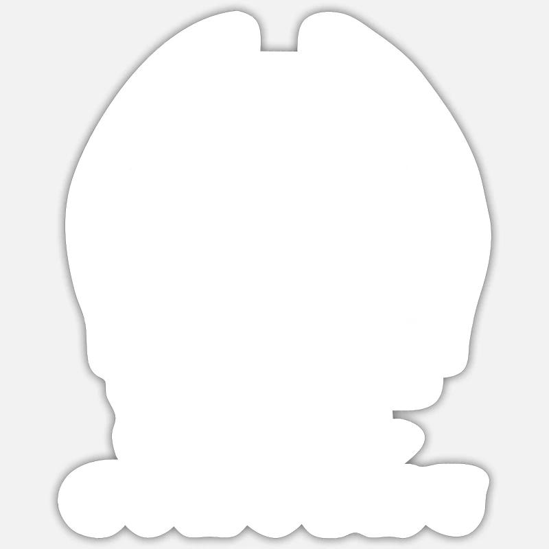 Cthulhu Gothic Skull - Sticker taille S (10 x 10 cm) - blanc mat