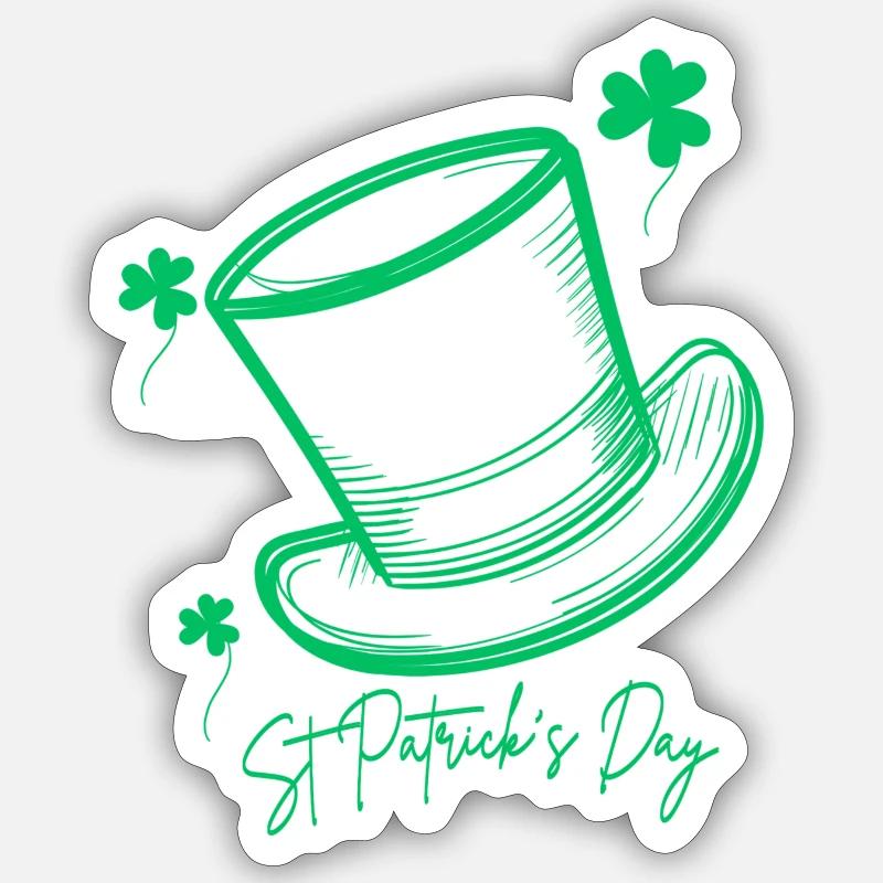 Fête de la Saint-Patrick Sticker taille S (10 x 10 cm)