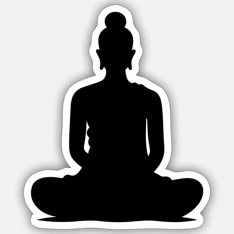 Seated Buddha Sticker size S (10 x 10 cm)