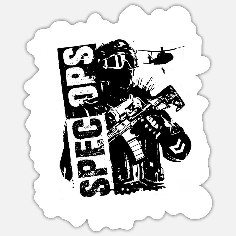 Spec Ops White Sticker Größe S (10 x 10 cm)