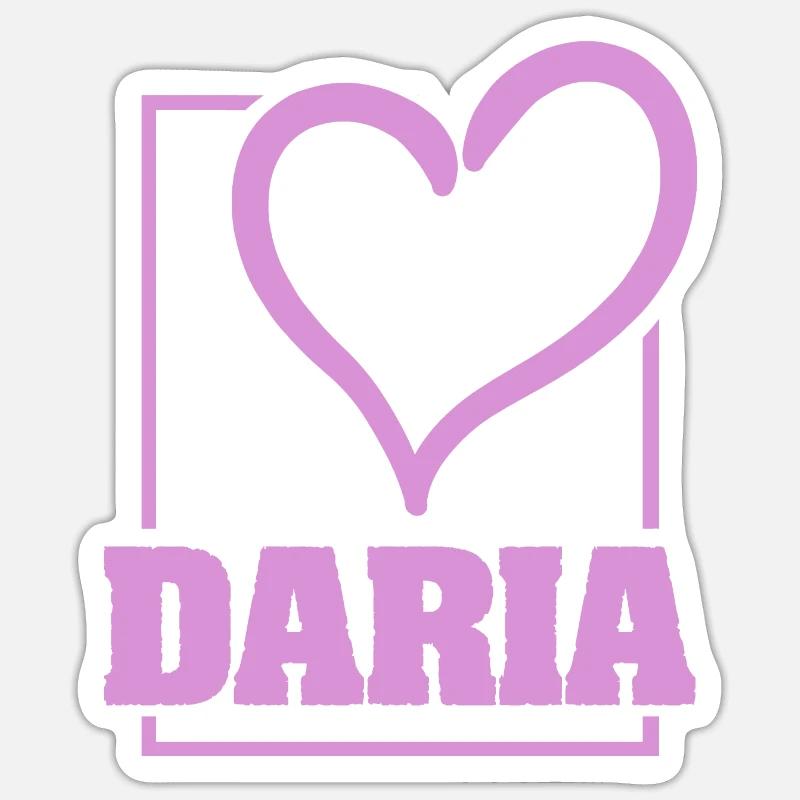 Gift for Daria - Sticker size S (10 x 10 cm) - white matte